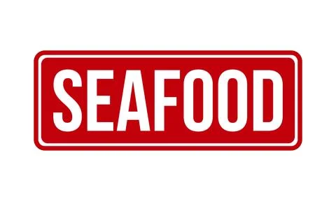 Seafood Rubber Stamp Seal Vector Stock Illustration