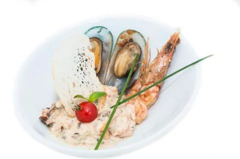 Seafood salad Stock Photos