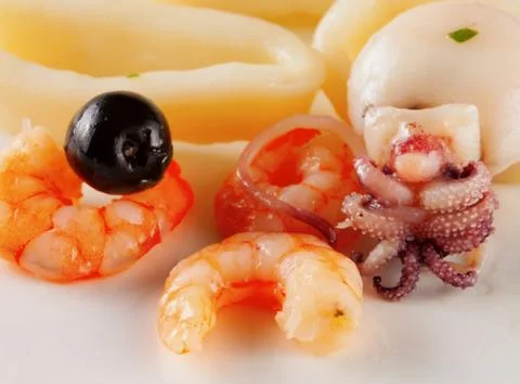 Seafood salad Stock Photos