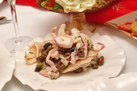 Seafood salad Stock Photos