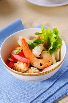 Seafood salad Stock Photos