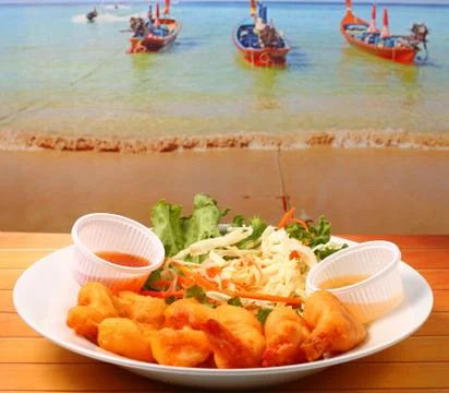 Seafood salad Stock Photos