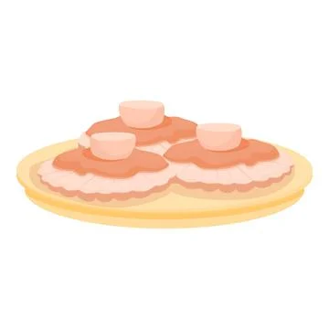 Seafood shell icon cartoon vector. Spanish food Illustrazione stock