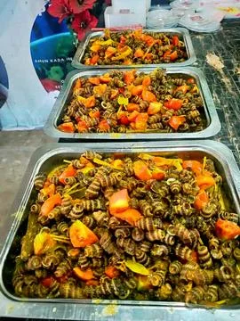Seafood shells with various special spices Foto stock