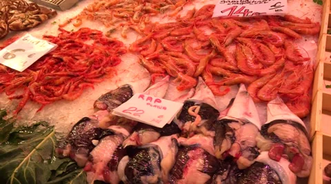 Seafood store 스톡 동영상 35627207