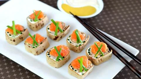 Seafood. Sushi. Foto stock