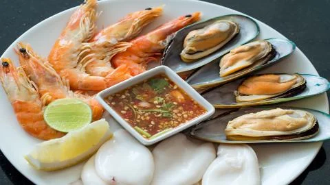 Seafood to your table. Stock-Fotos