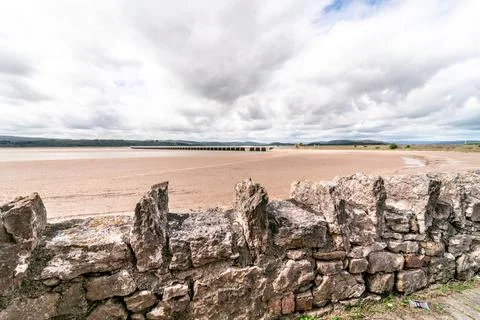 Seafront at arnside cumbria morecambe bay Stock Photos