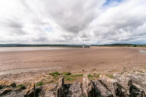 Seafront at arnside cumbria morecambe bay Stock Photos