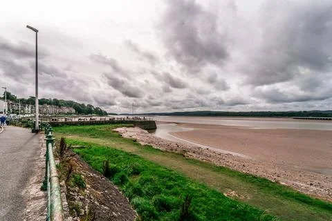Seafront at arnside cumbria morecambe bay Stock Photos