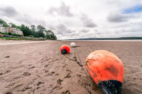 Seafront at arnside cumbria morecambe bay Stock Photos