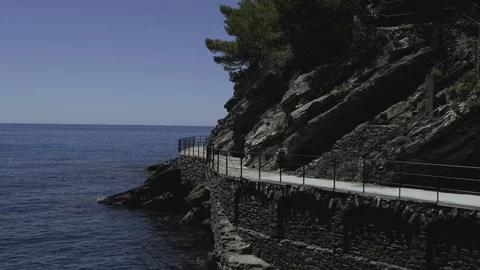 Seafront around the Cliff Stock Footage 78086340