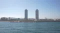The seafront of Barcelona with Hotel Arts and Mapfre Tower 4k or 4k+ Resolution