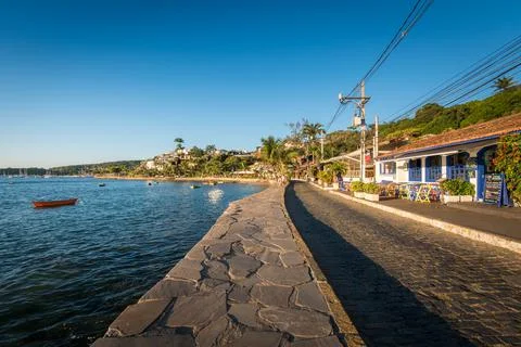 Seafront of Buzios by Sunset 스톡 사진