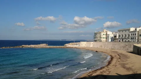 Seafront of Gallipoli, Italy Stock Footage 58845979