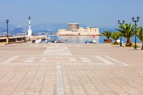 Seafront in Nafplio, Greece Stock Photos