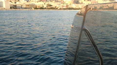 Seafront of Naples seen from a boat navigating Stock Footage 58843816