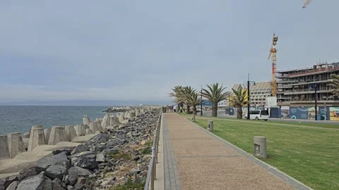 Seafront Path, V&amp;A Waterfront, Cape Town, South Africa 8K Stock Footage 347928938