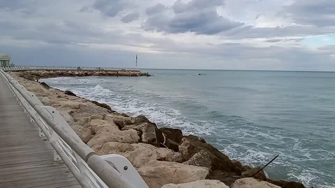 Seafront of Pesaro Stock Footage 255495956