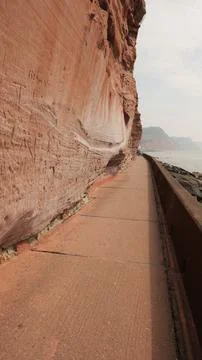 Seafront rock of Sidmouth, Devon, England Stock Photos