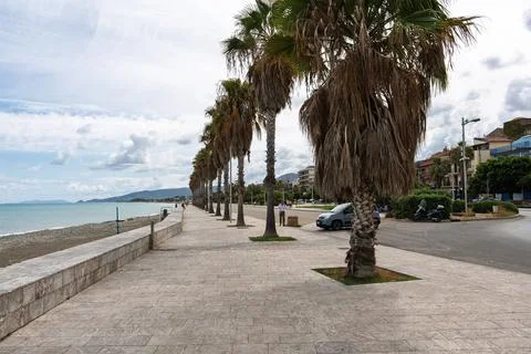 Seafront of Sant'Agata di Militello 写真素材