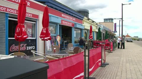 Seafront Snack Bars Video stock 10839593