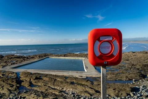 Seafront swimming pool Stock Photos