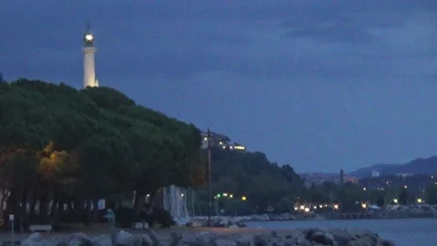Seafront Trieste, evening,  Italy 動画素材 112819237
