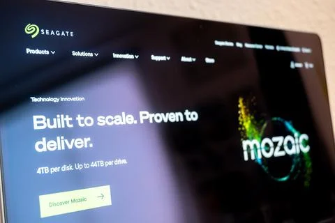 Seagate mozaic data storage technology innovation branding Stock Photos