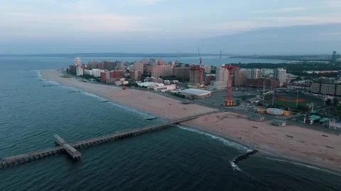 Seagate is a private community at the far western end of Coney Island 库存影片 313133878