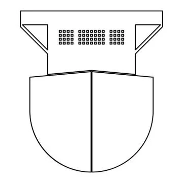 Seagoing cargo ship icon . Stock Illustration