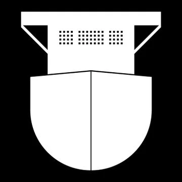 Seagoing cargo ship icon . Stock Illustration