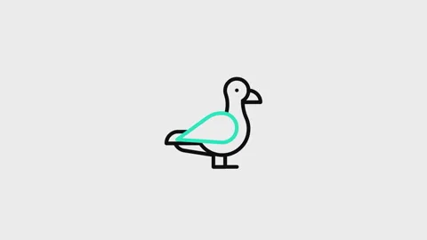 Seagull Animated Icon Stock Footage 320224722