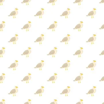 Seagull bird seamless repeating pattern background design Stockillustratie
