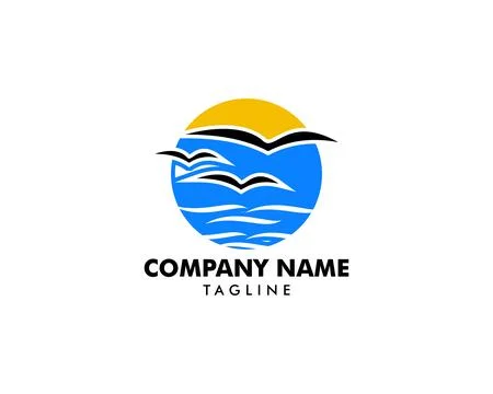 Seagull logo icon designs vector Stock Illustration