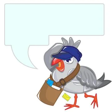 Seagull message Stock Illustration