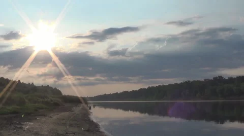 Seagull over the river 스톡 동영상 40579444