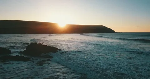 Seagull Sunrise Video stock 107055039