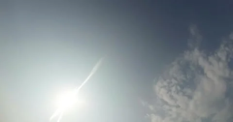 Seagulls Flying in The Sky in The Bright Rays of The Sun Stock Footage 59718390