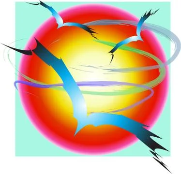 Seagulls Stock Illustration