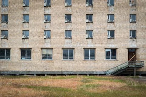 Seagulls nesting on widow sills Stock Photos