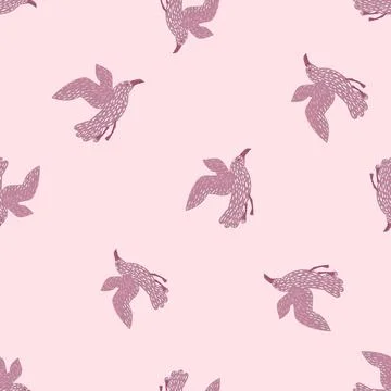 Seagulls seamless pattern. Background of sea birds. Stock Illustration