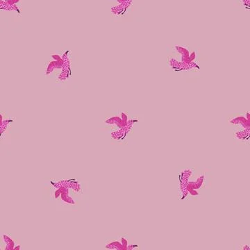 Seagulls seamless pattern. Background of sea birds. Stock Illustration