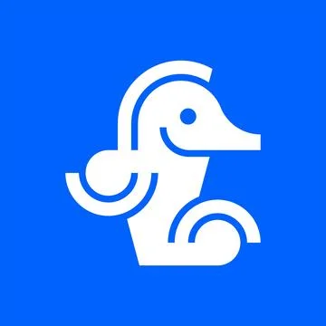 Seahorse logo Illustrazione stock