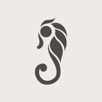 Seahorse logo vector Stock Illustration