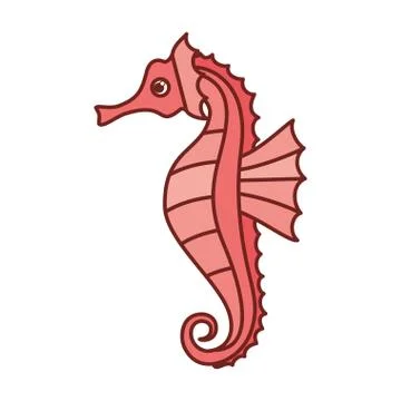 Seahorse pattern isolated icon Illustrazione stock