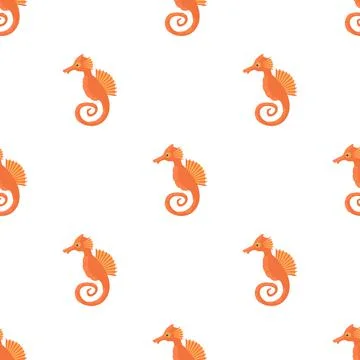 Seahorse pattern seamless vector Illustrazione stock