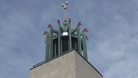 Seahorses on building Video stock 82367064