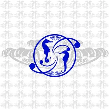 Seahorses Stock Illustration