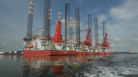 Seajacks vessels in 4K. Stock Footage 130063533